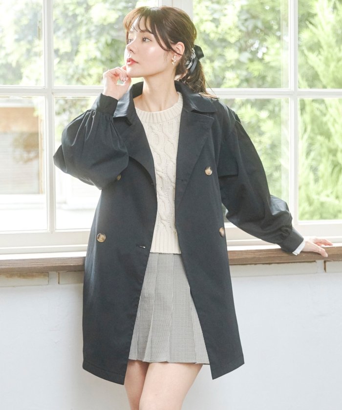 マジェスティックレゴン コンシャスレディトレンチコート レディース ブラック M Majestic Legon 通販 Lineポイント最大get Lineショッピング