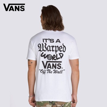 Vans Warped World 男女款白色短袖T恤