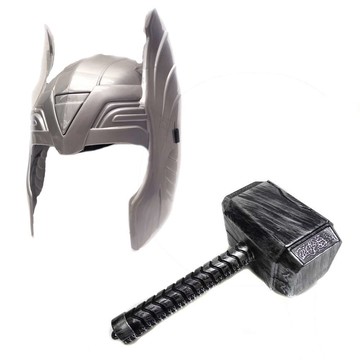 MODACore 摩達客 - 摩達客★cosplay派對裝扮派對變裝★雷神頭盔鐵鎚兩入組(雷神戰士頭盔+鐵鎚)-一組(二件...