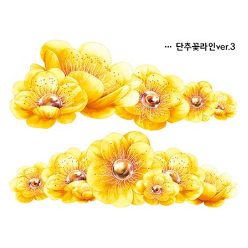 鈕釦花花線條2款 (blackraccoon) 復古拼貼設計紙貼