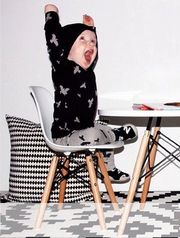 【北歐童裝】冰島有機棉長袖上衣1歲至8歲黑色