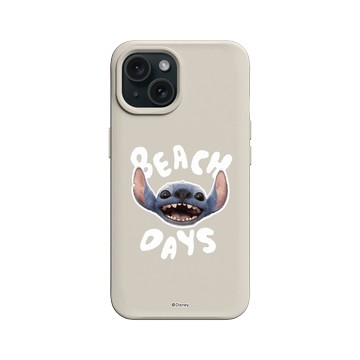 iPhone 15 SolidX 貝殼灰 - 迪士尼-史迪奇 Disney Stitch - 史迪奇 - 海灘日常