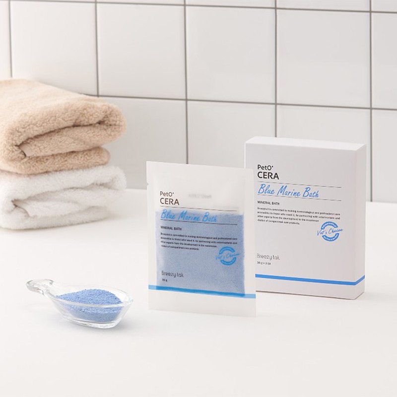 韓國PetO'cera藍色海洋碳酸入浴劑 救急舒緩敏感肌 皮膚護理 犬用