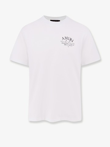 Cotton t-shirt with breast pocket and logo print - AMIRI - gender_Man
