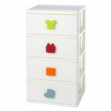 KEYWAY 聯府 特大EQ 4層收納櫃 附輪  白色  540mm  4層