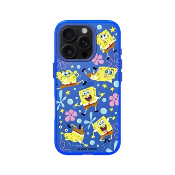 iPhone 16 Pro Clear 激光藍 - 海綿寶寶 SpongeBob - 海綿寶寶百變表情