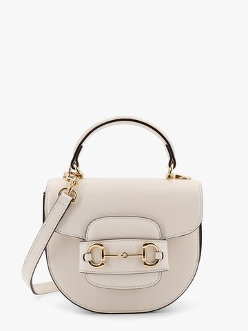 Leather handbag with horsebit detail on the front - GUCCI - gender_Woman