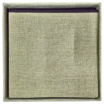 AWANA 簡約方形加厚麻布收納箱凳 38 x 38 x 38cm  綠色  1個