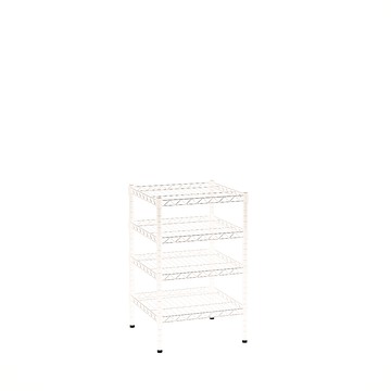 【客尊屋】小資型《粗管徑》45X45X75Hcm 白騎士四層架