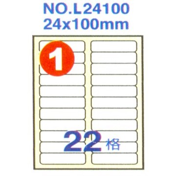 【文具通】Herwood 鶴屋 鐳射噴墨電腦標籤24x100mm ASL24100