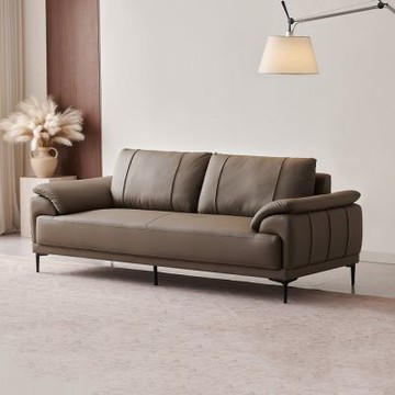 MUNA家居  378型莫爾三人皮沙發   214X90X86cm