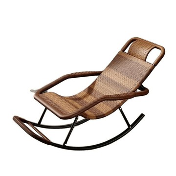 網紅搖搖椅躺椅家用可睡客廳懶人沙發陽臺休閑椅戶外庭院加厚藤椅[010209DD]
