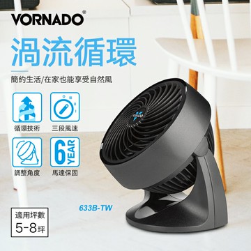 美國VORNADO沃拿多 渦流空氣循環機 循環扇 633-TW  5-8坪用【三井3C】