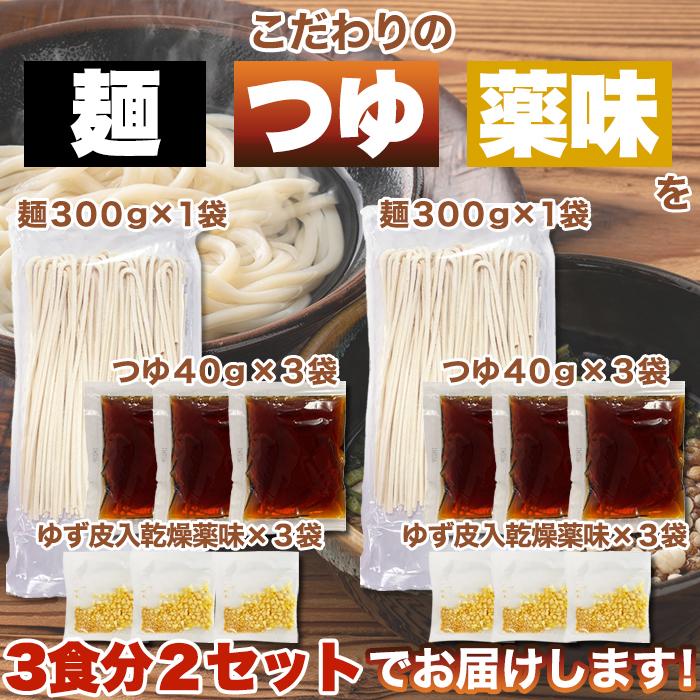 もちもちの麺をゆず香る甘口つゆで食す！宮崎名物釜あげうどん6食セット