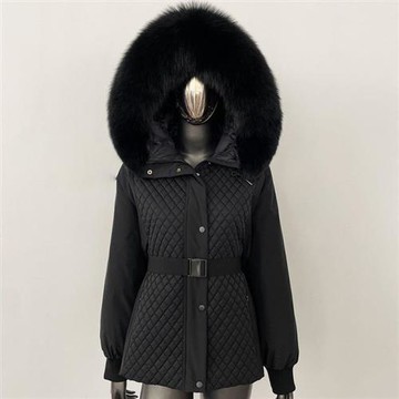 【巴黎精品】現貨+預購 頂級真狐狸毛領真羽絨外套白鴨絨外套羽絨衣秋冬大碼休閒女裝-中長女外套13色a1ld3