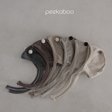 Peekaboo 條紋小熊嬰兒帽子【現貨】新生兒帽子 嬰兒帽子 寶寶帽子 兒童帽子 女寶 韓國童裝