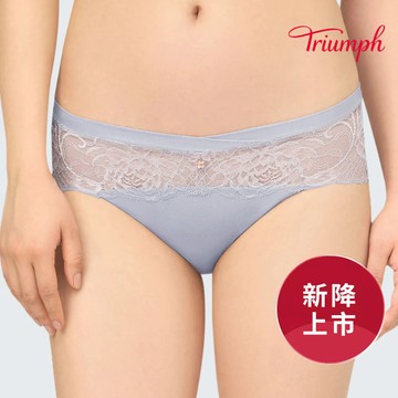 黛安芬-FLORALE 自由牡丹系列 中腰平口內褲 M-EEL 煙紫｜87-2345 AT