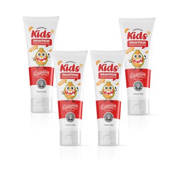 澳洲 Grandpawpaw 兒童木瓜牙膏含哈密瓜風味(4入組 50g/條)