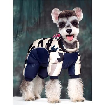 寵物狗狗衣服防寒冬裝加厚保暖棉服泰迪小狗四腳衣全包肚子迷彩服