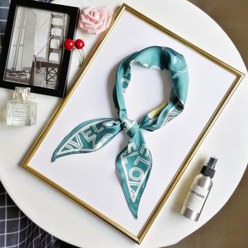 韓國東大門細長條窄裝飾絲帶夏季薄款遮脖子懶人小絲巾發帶兩用女