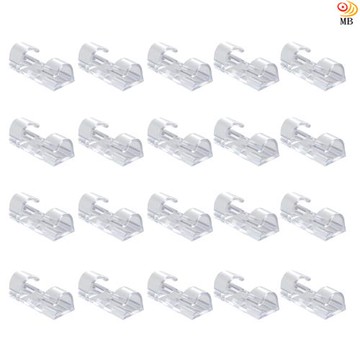 月陽超值20入無痕特大號透明款電線整理收納固定器理線器集線器(TA10X20)