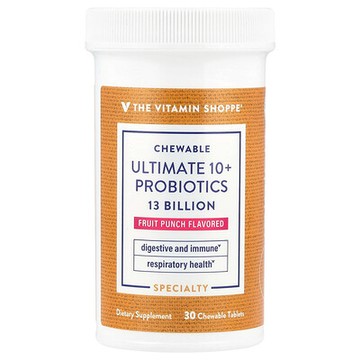 The Vitamin Shoppe, Ultimate 10+ 益生菌咀嚼片，水果混合味，130 億，30 片