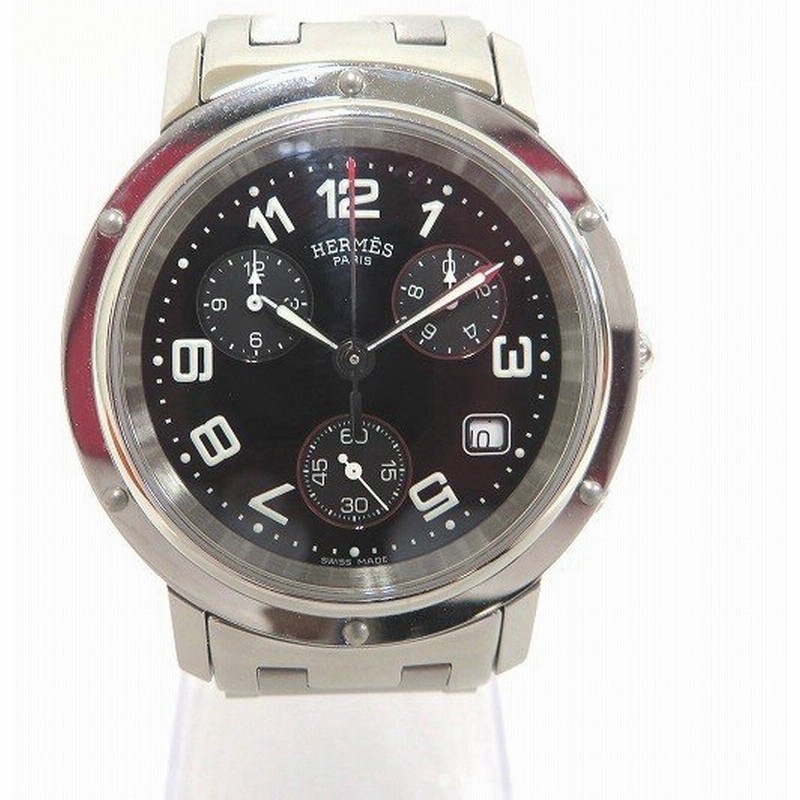 エルメス Hermes クリッパー クロノグラフ Cl1 910 クォーツ 時計 腕時計 メンズ 中古 通販 Lineポイント最大0 5 Get Lineショッピング