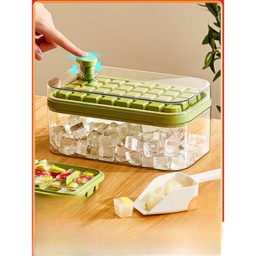 按壓冰塊模具冰格制冰盒家用儲存凍冰塊模型冰箱儲冰制作磨具神器