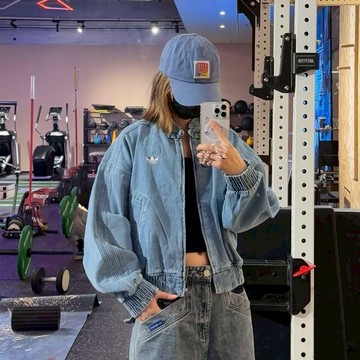 ADIDAS ORIGINALS 牛仔外套 單寧 復古 淺藍 淺色 蛇年限定  明星同款 JZ9924