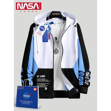 NASA2025新款外套男士衣服春秋季潮牌學生男裝青少年紅色休閑夾克