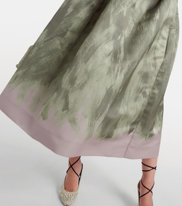 Dries Van Noten Satin midi skirt