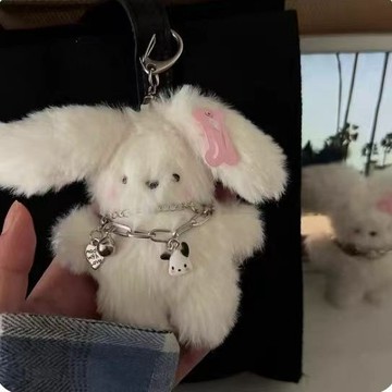 ✨桃園出貨✨英國NR飛行兔小奶狗掛件可愛毛絨公仔包掛飾少女心配飾鑰匙扣情侶