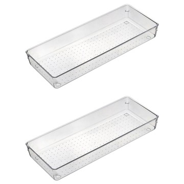 isona 愛收納 壓克力收納盒  38.1 x 15.9 x 5.2cm  透明色  2個