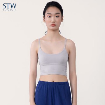 短款背心女帶胸墊一體莫代爾棉美背露肚臍內搭ins潮春秋打底吊帶