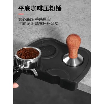 不銹鋼咖啡壓粉器木柄壓粉錘咖啡機手柄定壓錘填壓器51/53/58mm