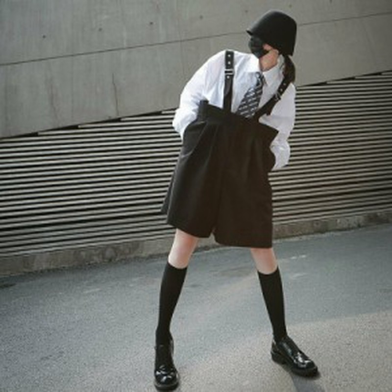 モード系 パンツ サスペンダーパンツ ハイウエスト ワイドパンツ タック入り 大人かわいい ブラック ストリート系 オルチャン 原宿系 10 通販 Lineポイント最大4 0 Get Lineショッピング