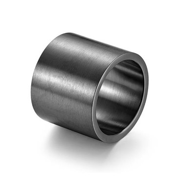 【ANGEL】男士鈦鋼拉絲純色板指環戒指(3色)