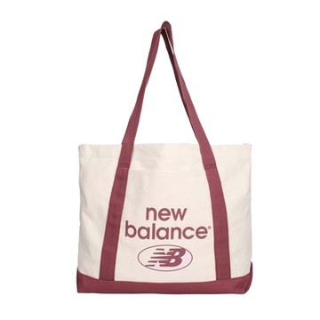 NEWBALANCE 托特包-肩背袋 手提袋 購物袋 NB LAB23027WAD 米黃酒紅
