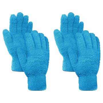 AHOYE 細纖維可水洗抹布清潔手套 單一顏色 可重複使用 居家清潔好幫手  2雙