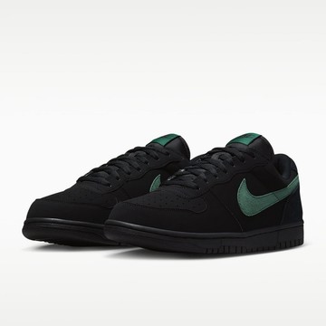 【NIKE】BIG NIKE LOW LUX 麂皮 抓地力 板鞋 黑綠 運動鞋 休閒鞋 男 854166-008