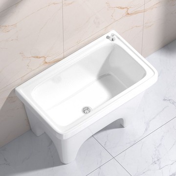 莫納柯陽臺庭院戶外拖把池家用一體式陶瓷墩布池衛生間大小洗拖把 b8031