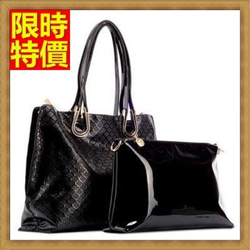 肩背包 手提包-新款時尚秋冬款漆亮皮格紋子母包女包包3色66d29【獨家進口】【米蘭精品】