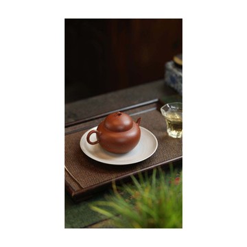 梨系列朱泥清梨 極簡個性宜興原礦家用功夫泡茶壺紫砂壺180cc