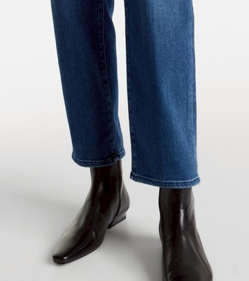 Frame Le Sleek cropped high-rise straight jeans