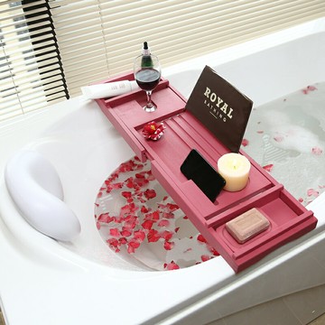 浴缸置物架 浴缸隔板 浴缸支架 浴缸置物架置物板浴缸伸縮架防滑竹歐式家用泡澡支架浴缸架泡澡架『ZW1539』