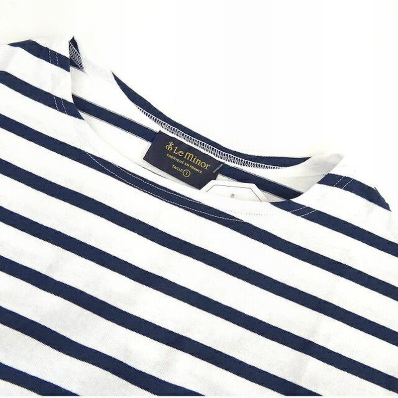 Le minor ルミノア ルミノール 61197 Dropped Shoulder Cut & Sew ドロップショルダー カットソー フランス製 バスク Tシャツ レディース ボーダー Le minor ルミノア ルミノール 61197 Dropped Shoulder Cut