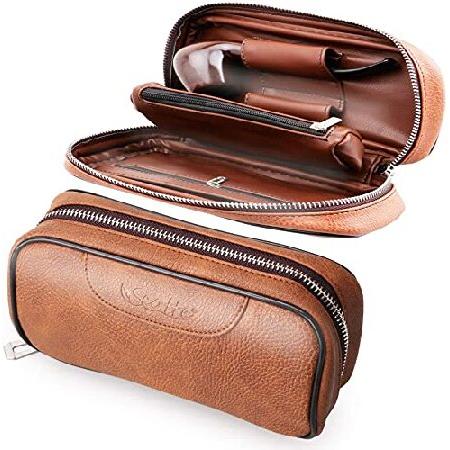 Scotte PU Leather Tobacco Smoking Wood Pipe Pouch case Bag for Tobacco Pipe and Other Accessories(Does not Include Pipes and Accessories)