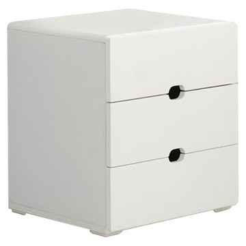 JD FURNITURE Romi 三抽床頭櫃  白色  40cm  3個