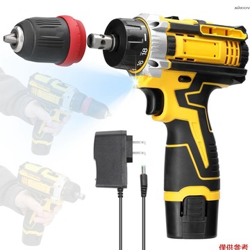 12V 2合1電鑽起子機 多功能起子機 無線鋰電鑽 手持鋰電螺絲刀 有刷電機 實用家電傢俱安裝 汽車電子產品維修工具