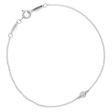 【日本直送】Tiffany & Co. By the Yard 手鍊，腕圍約18cm ，銀，鑽石約1g 【二手】A級